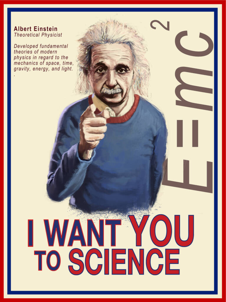 درخواست انیشتین از شما علم میخواهم در صفحه کنکور داوینچی